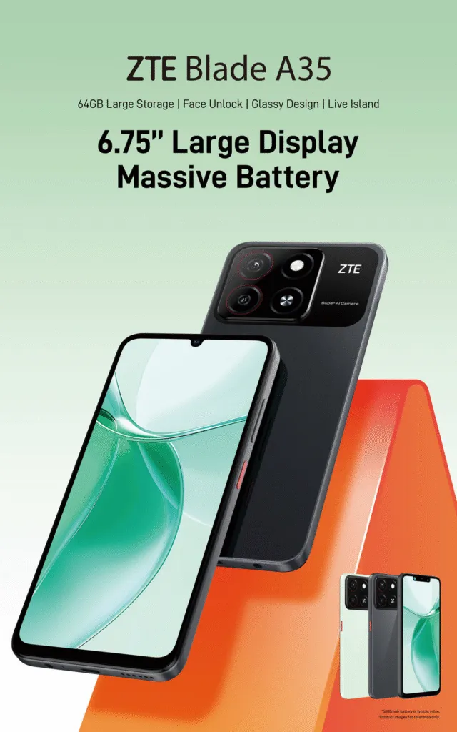 ZTE Blade A35 Smartphone 64GB 6GB RAM en República Dominicana