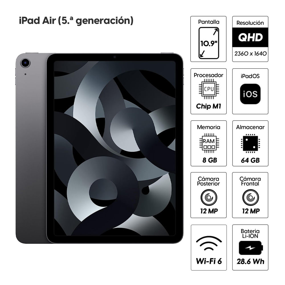 Apple iPad Air 5 10.9" M1 en República Dominicana
