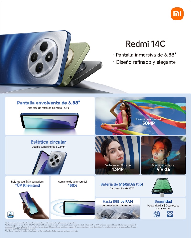 Xiaomi Redmi 14C teléfono móvil en República Dominicana