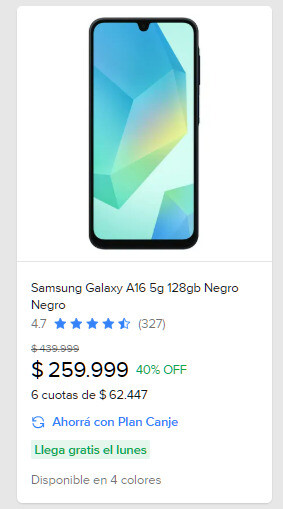 Samsung Galaxy A17 5G teléfono móvil Claro