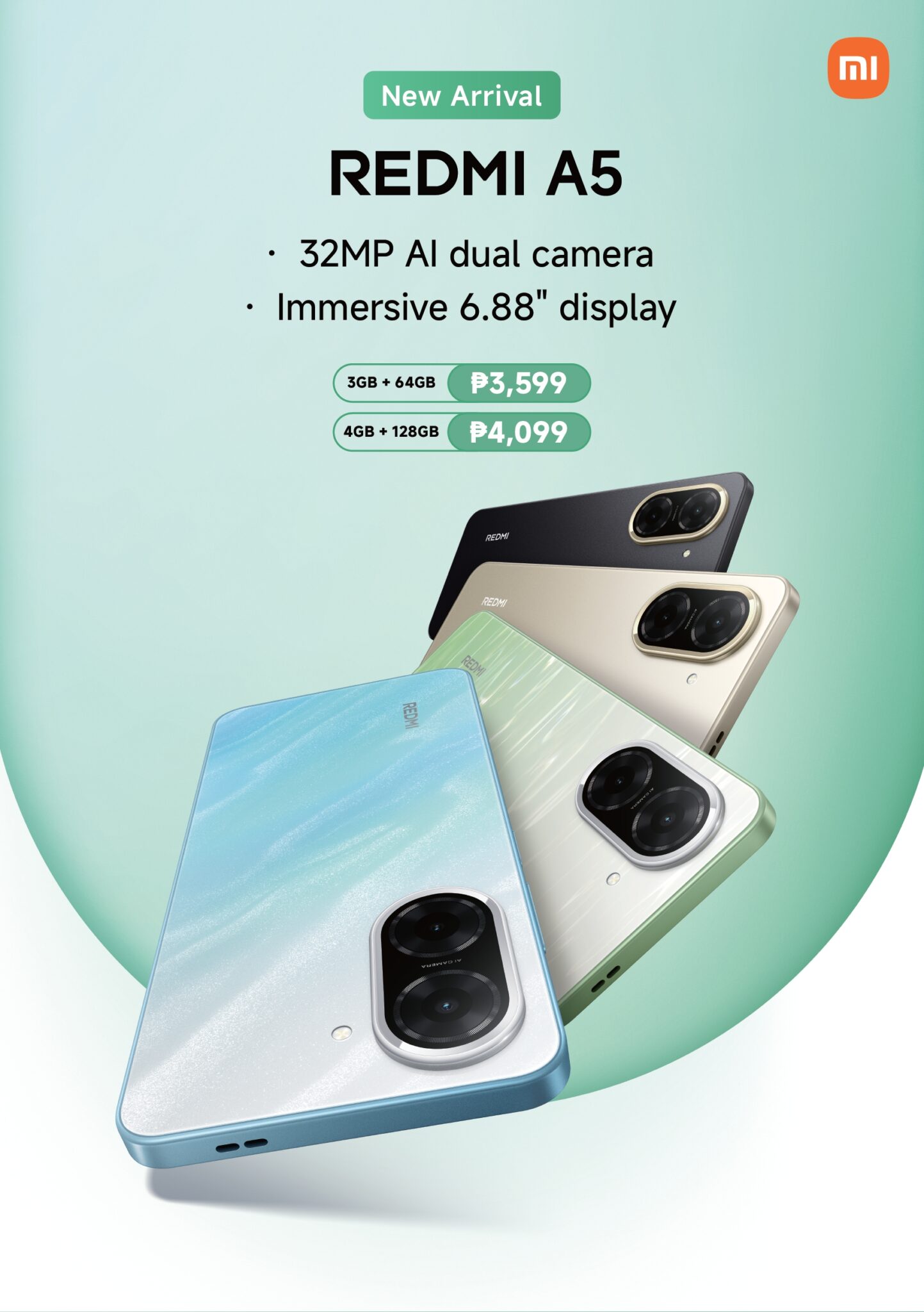 Redmi A5 Smartphone Pantalla IPS 6.88" en República Dominicana