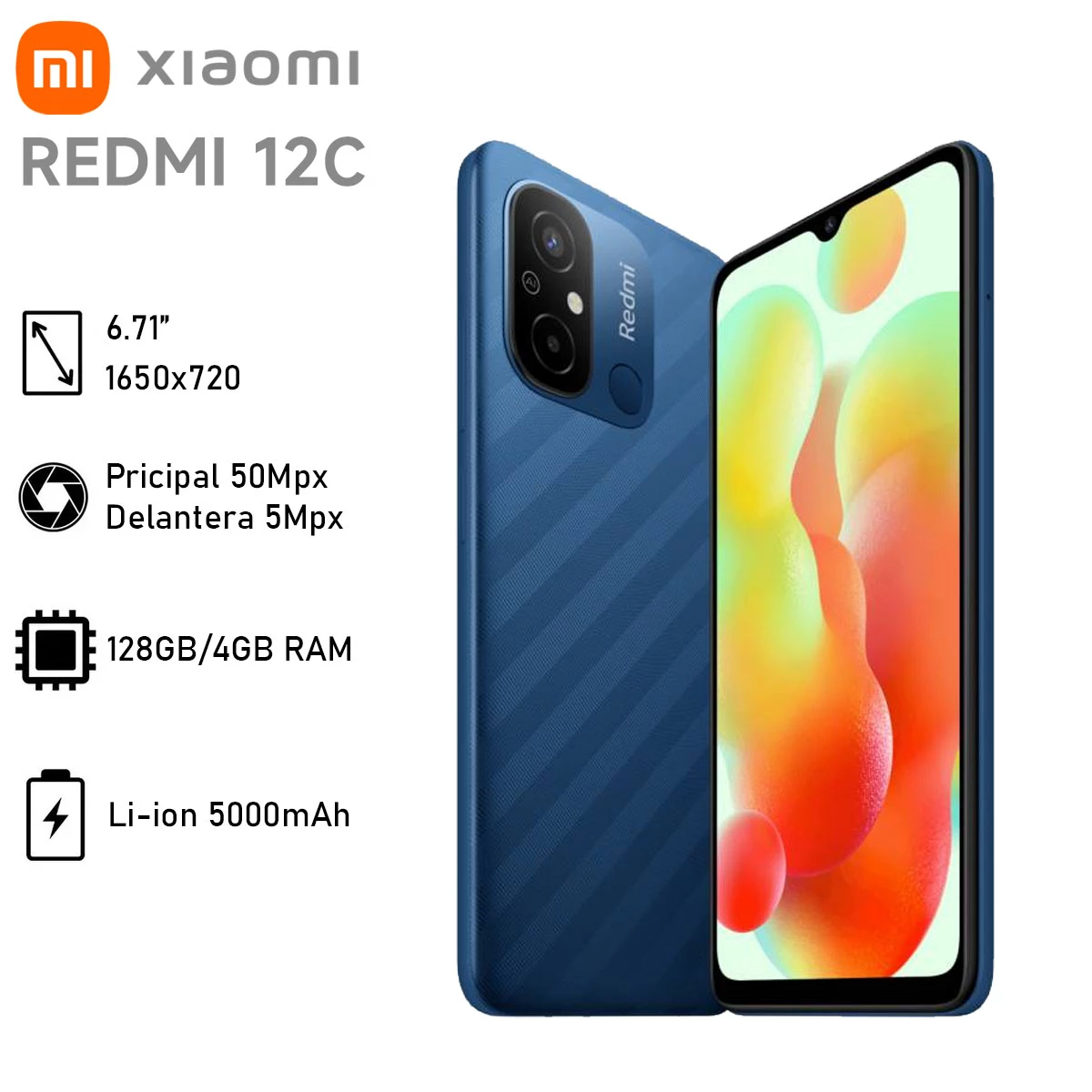 Redmi 12C Teléfono Móvil 128GB en República Dominicana