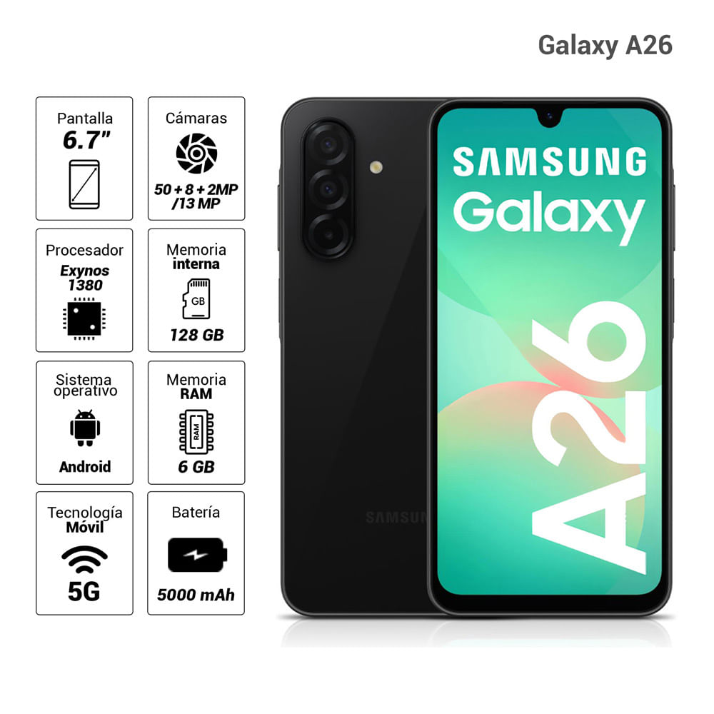 Samsung Galaxy A26 5G Smartphone 128GB en República Dominicana