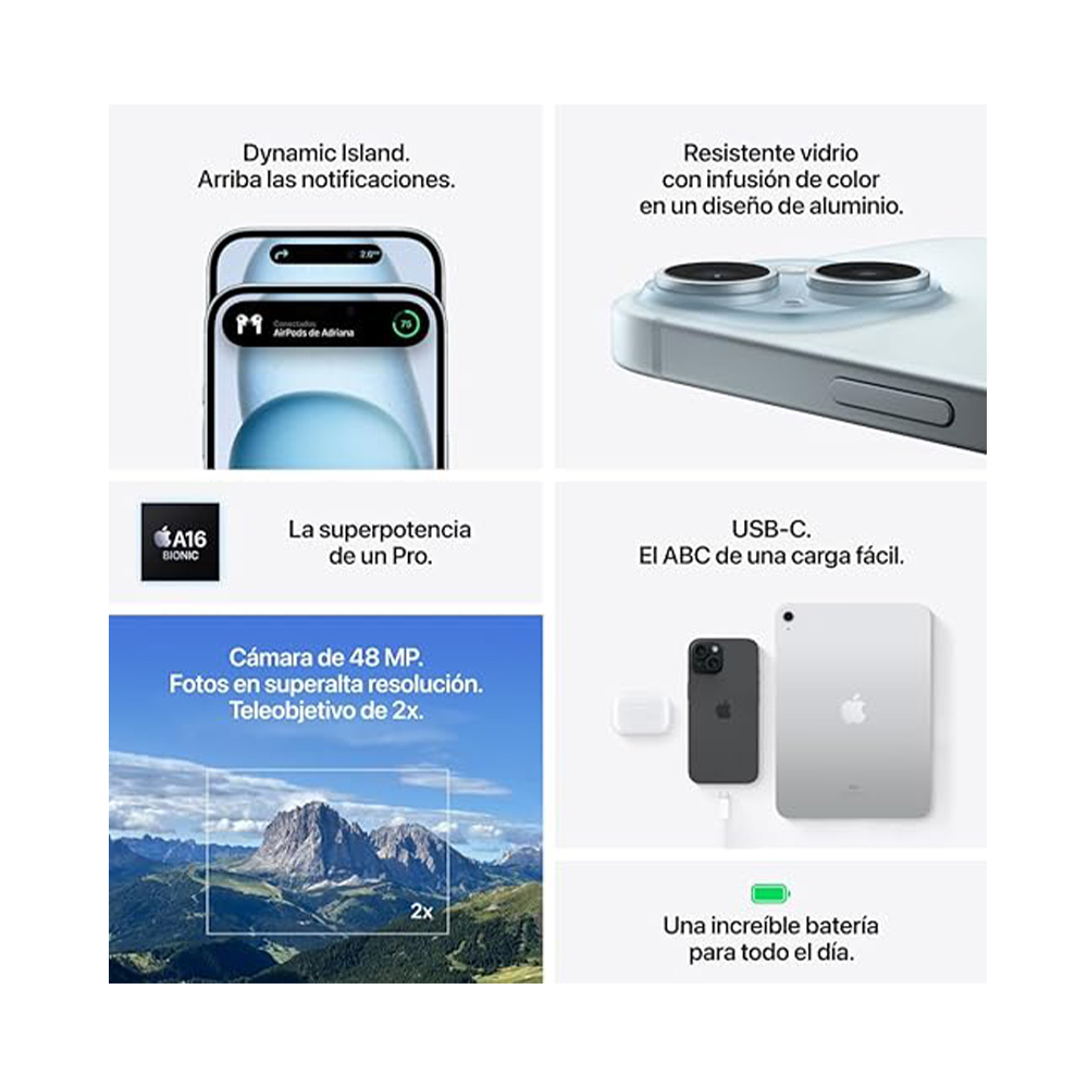 Apple iPhone 15 eSIM batería nueva en República Dominicana