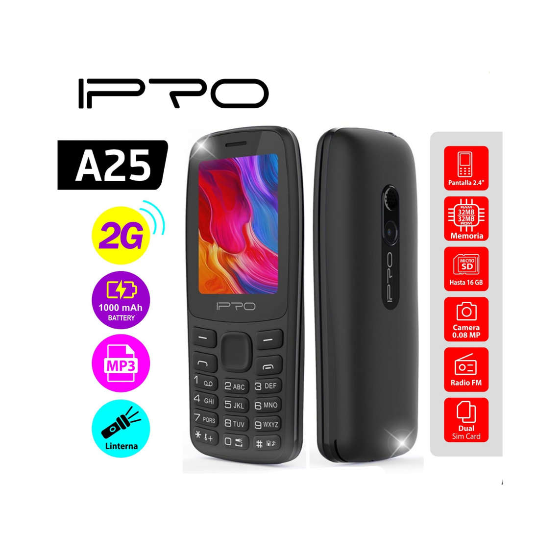 ipro A25 dispositivo móvil en República Dominicana