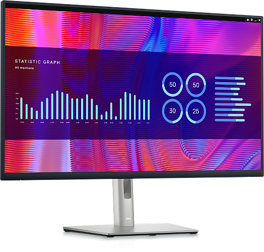Monitor Dell con puertos VGA y DVI, 60Hz, incluye cables