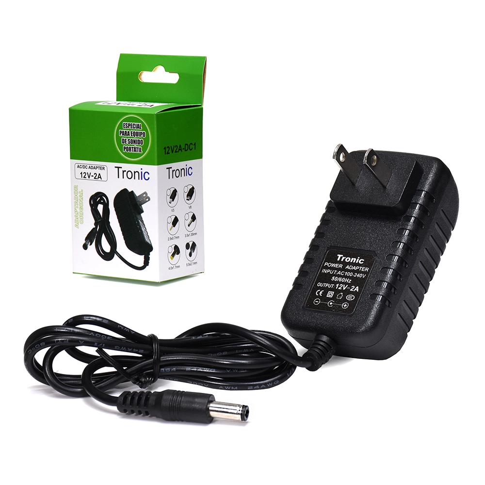 Fuente de alimentación 12V 2A para dispositivos electrónicos