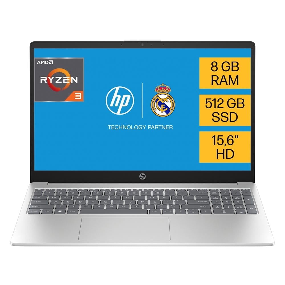 Portátil HP 15 con Ryzen 3, 8GB RAM, 128GB SSD y Pantalla Táctil en República Dominicana