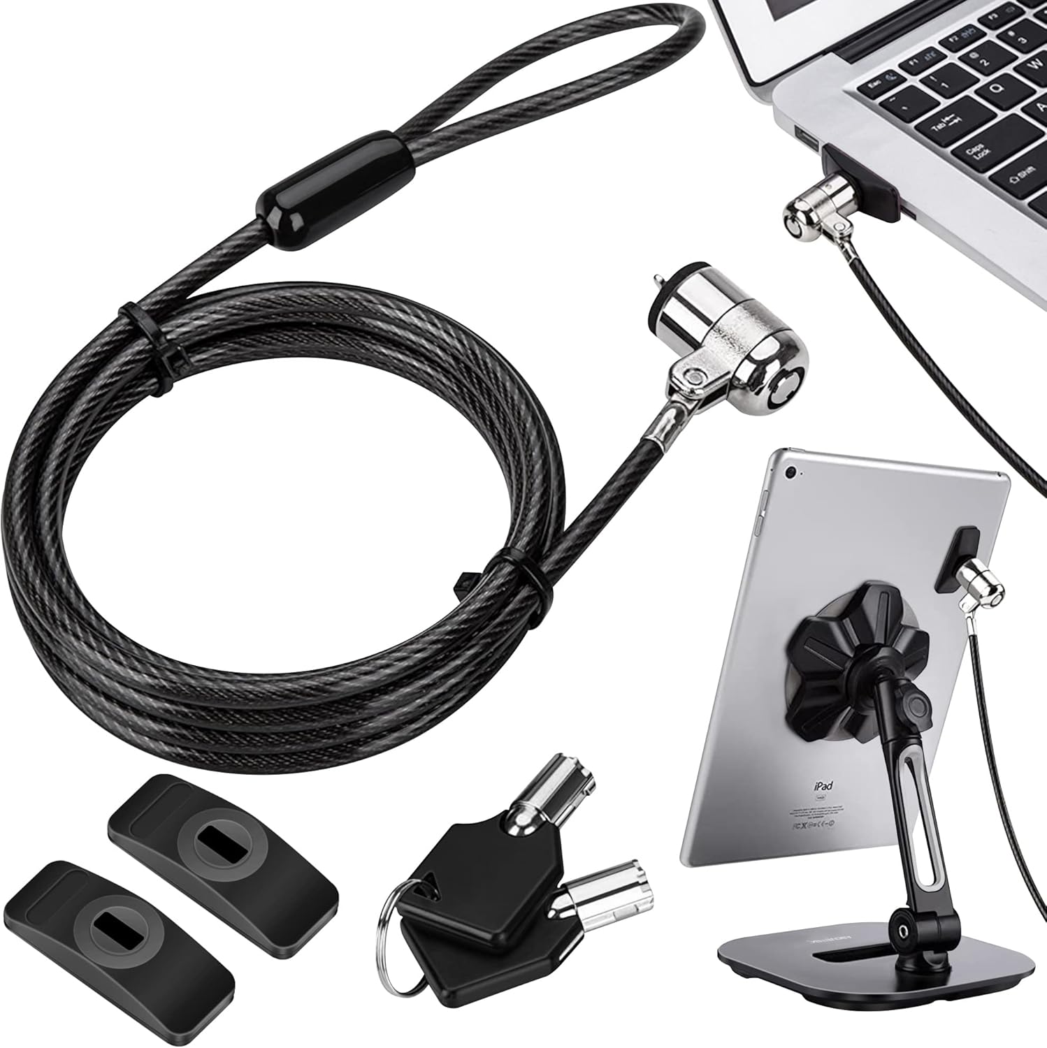 Cable de seguridad antirrobo para laptop con candado de combinación ajustable en República Dominicana