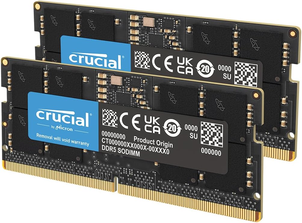 Memoria RAM para portátil Crucial 128GB (2x64GB) DDR5 5600MHz C46