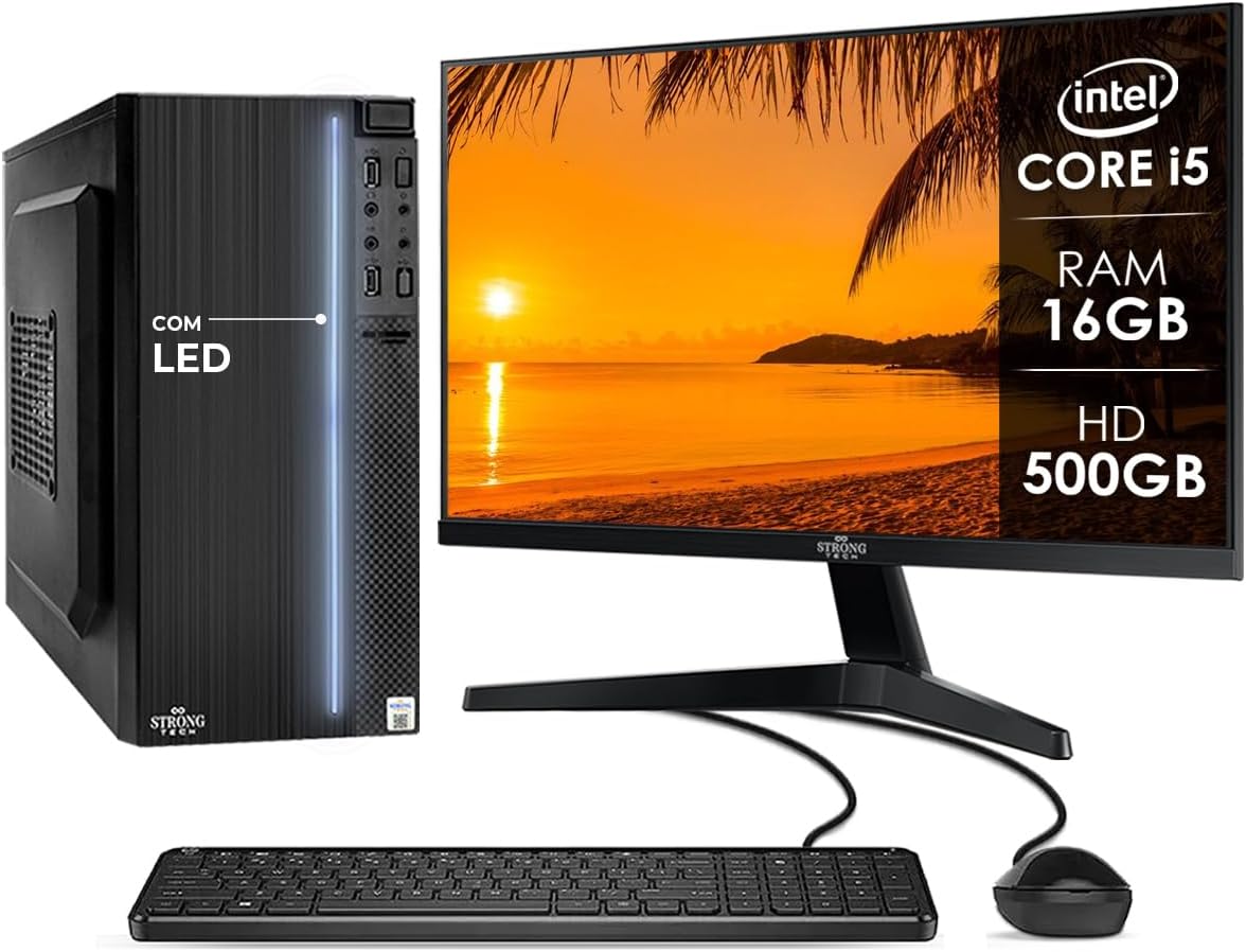 Computadora de escritorio equipada con procesador Intel Core i5 de séptima generación