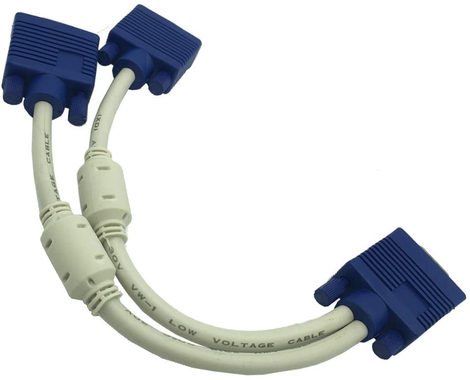 Divisor VGA para transmitir video en alta definición a dos monitores simultáneamente