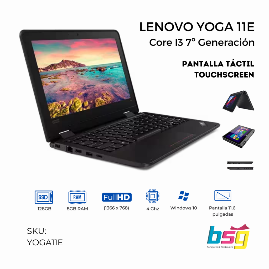 Lenovo Yoga 11e portátil táctil en República Dominicana