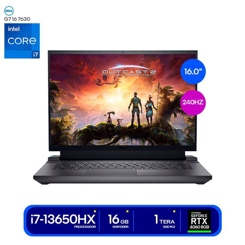 Laptop Dell G7 16" Intel i7-13700, 1TB SSD, 16GB RAM en República Dominicana