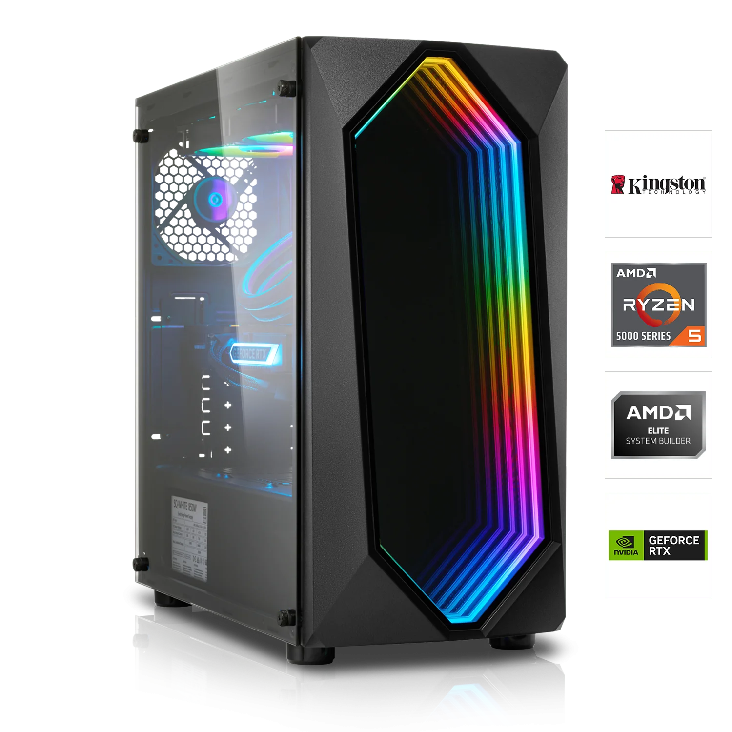 PC Gamer con Ryzen 5 5600G y tarjeta gráfica RTX SuperClocked