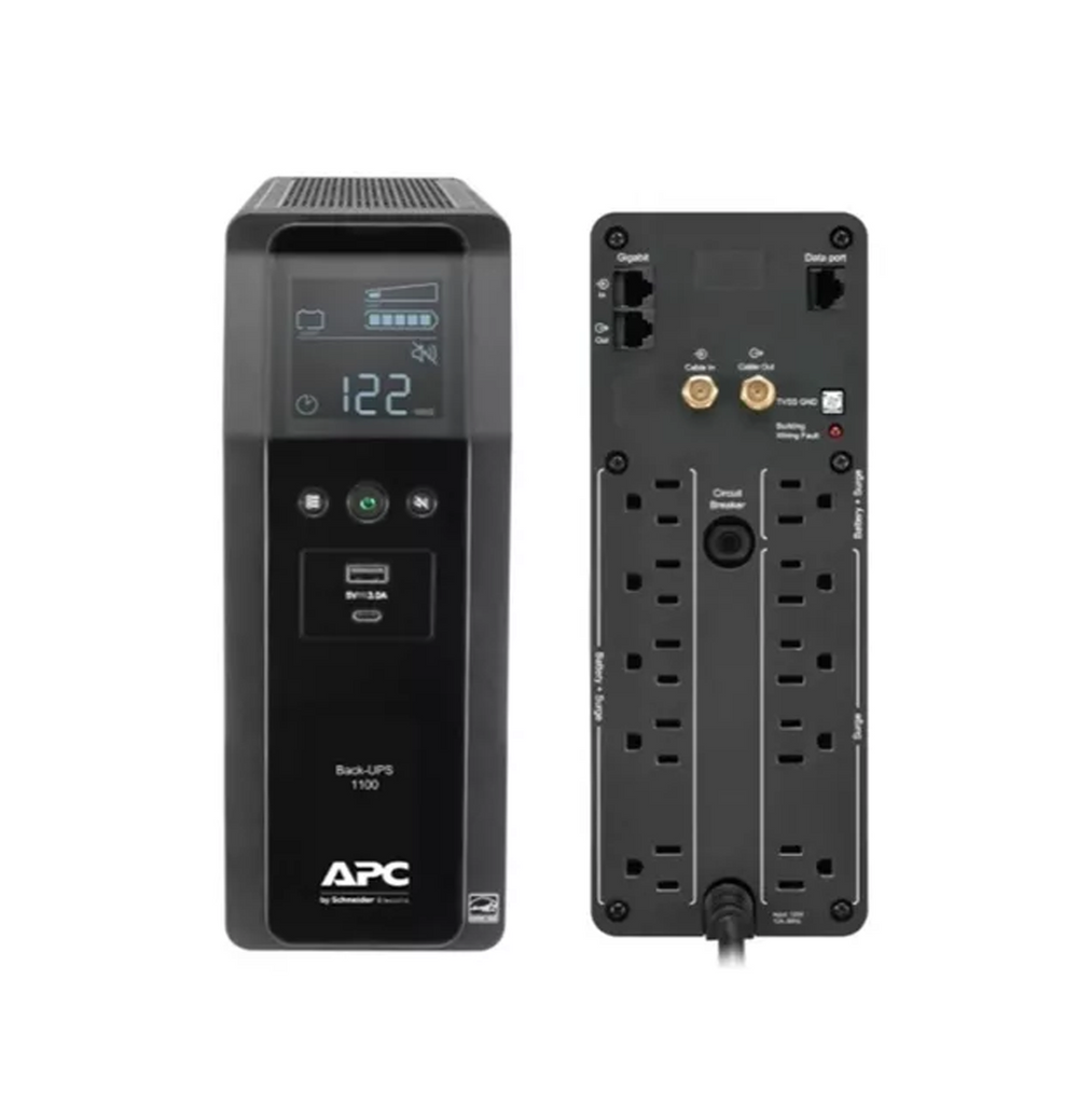 Sistema UPS 1500 VA 900 W con Pantalla LCD y 10 Salidas