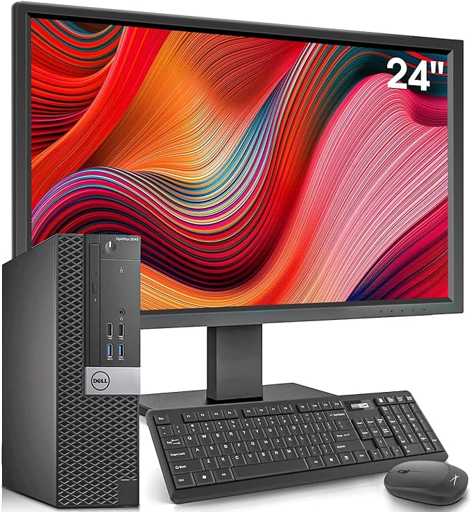 Computadora de Escritorio Lenovo con Monitor HP 24" Full HD, Intel Core i7 7ma Gen, 8GB RAM DDR4, SSD 256GB