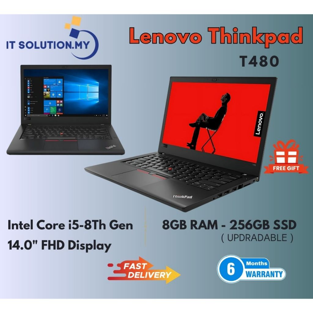 Portátil Lenovo ThinkPad T480 8ª Generación con Intel Core i5, 8GB RAM y SSD 256GB en República Dominicana