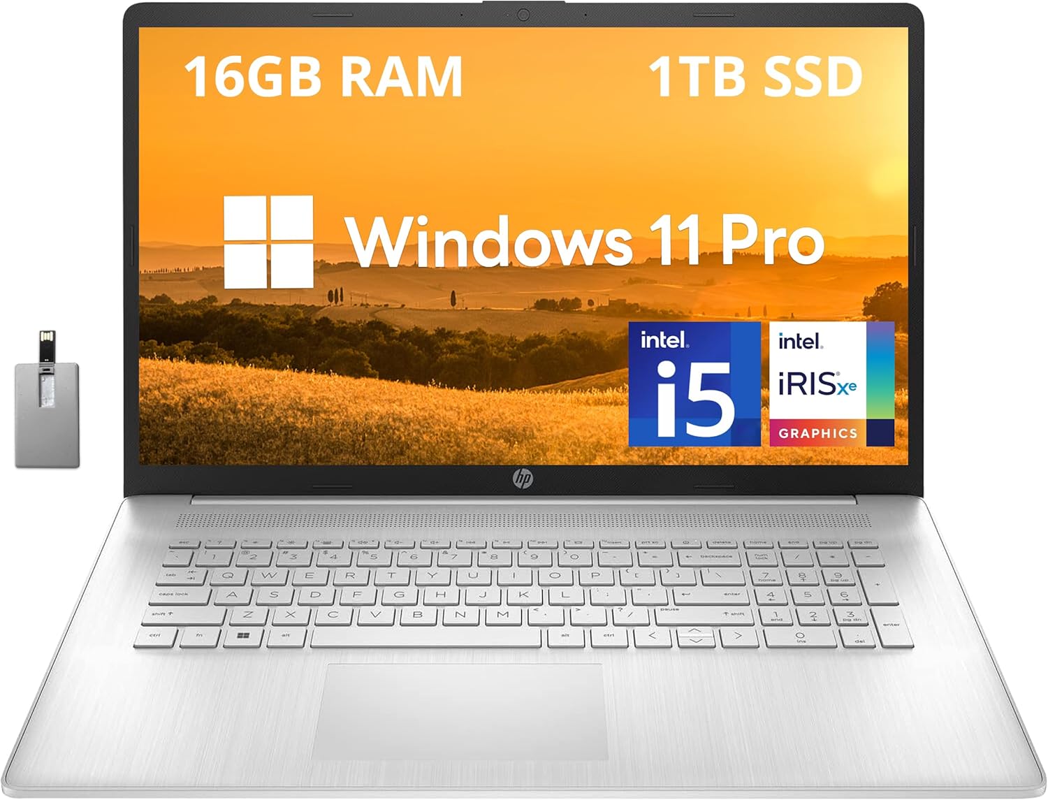 Laptop HP 17" con procesador Intel Core i5, 16GB RAM, SSD 256GB y teclado retroiluminado en República Dominicana