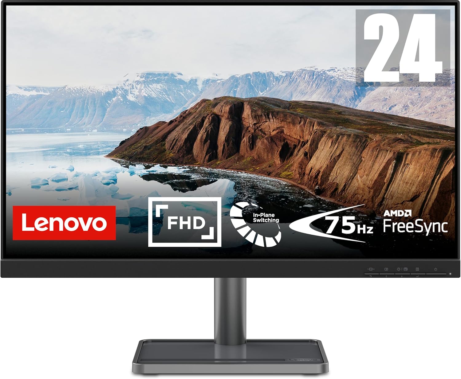 Monitor Lenovo de 24" con frecuencia de 75Hz