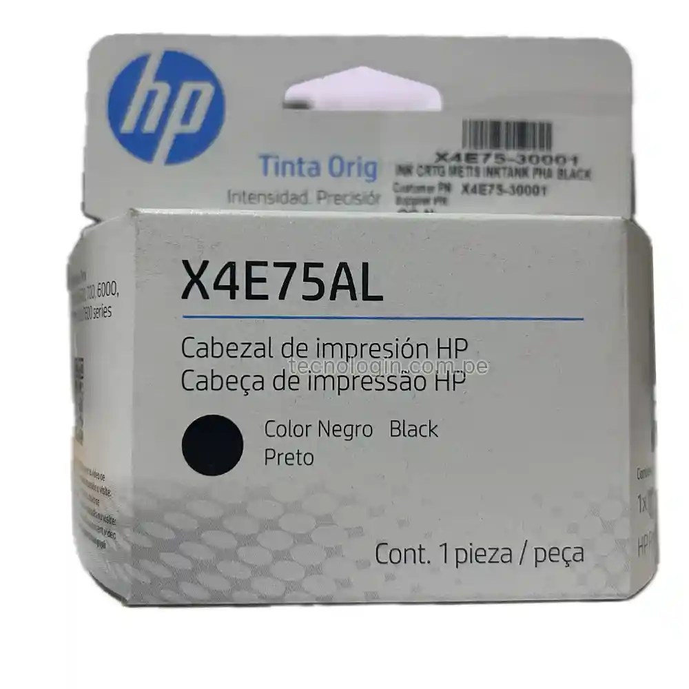 Cabezal de impresión HP negro para impresora Ink Tank modelo X4E75AL en República Dominicana