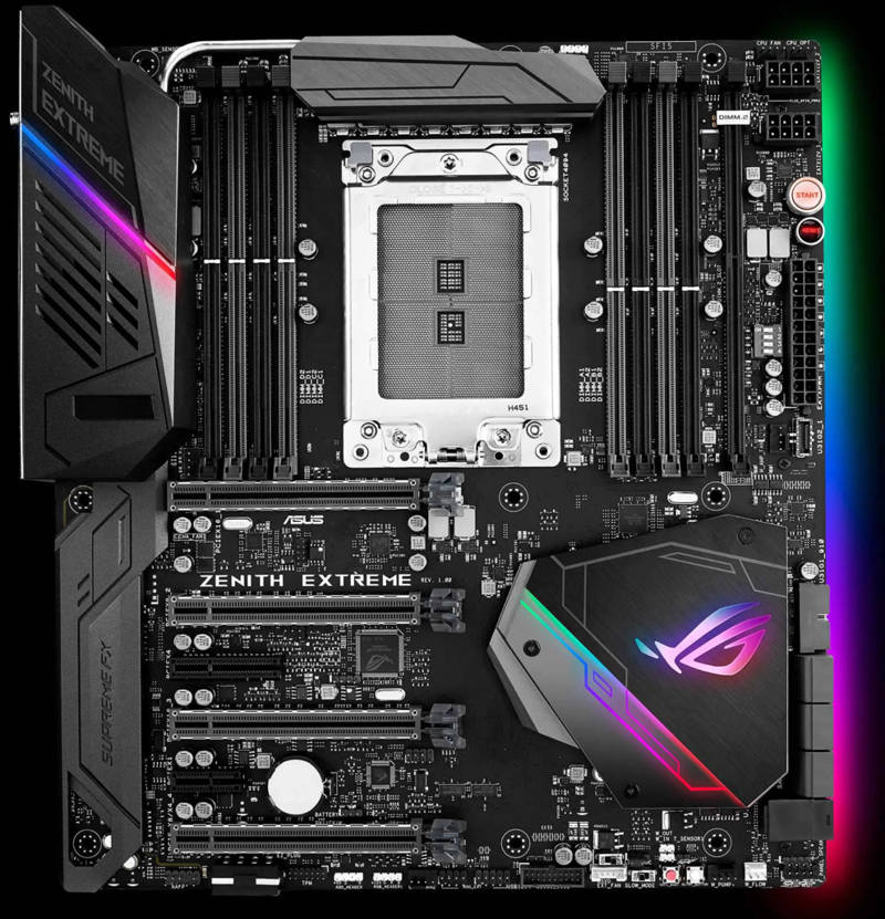 Placa Base Gaming Asus ROG Zenith Extreme Alpha X399 para AMD Threadripper TR4 EATX en República Dominicana