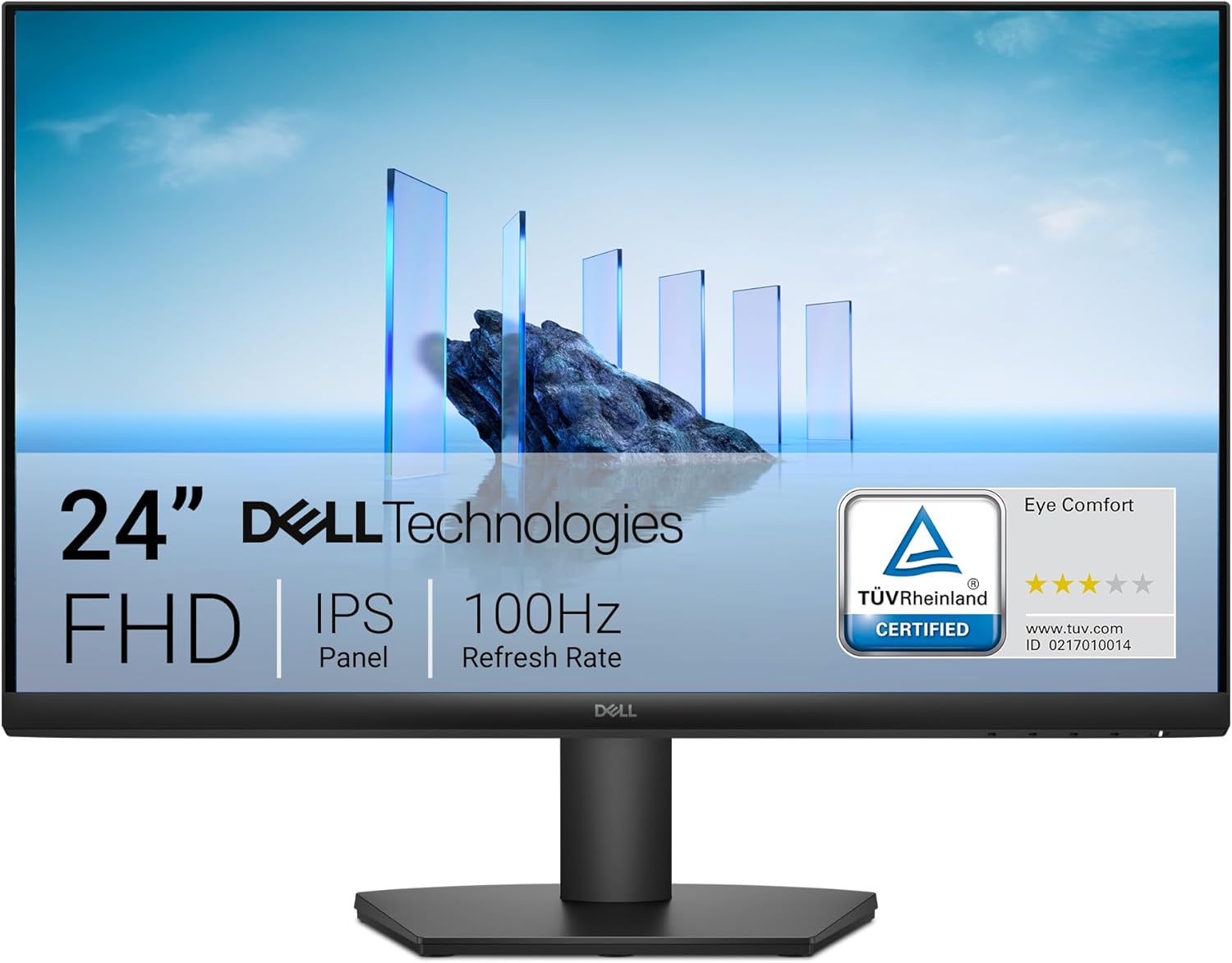 Monitor Dell 24" IPS sin bordes Full HD 1080p con HDMI y múltiples puertos en República Dominicana