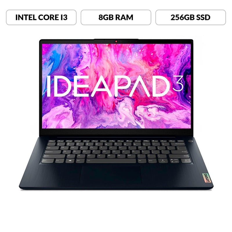 Laptop Lenovo IdeaPad 3 Intel Core i3 11ª Gen, 8GB RAM, 256GB SSD, 14" en República Dominicana
