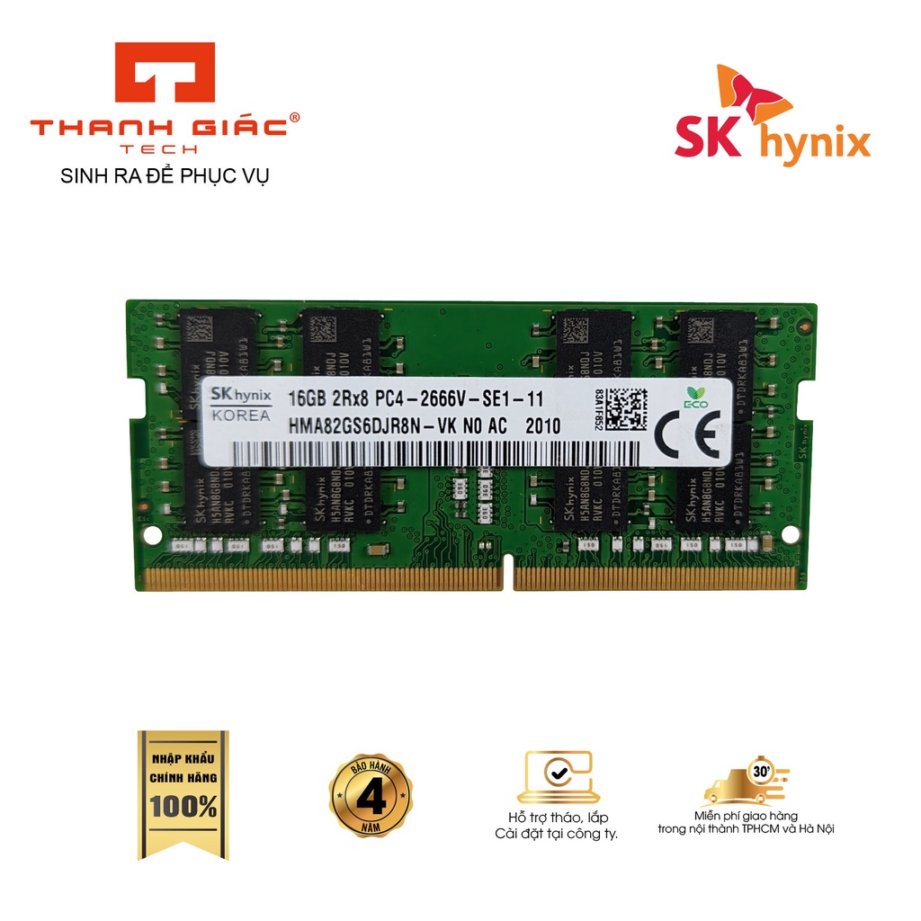 Memoria RAM Hunyx 16GB DDR4 compatible con PC2400MHz y 2666MHz en República Dominicana