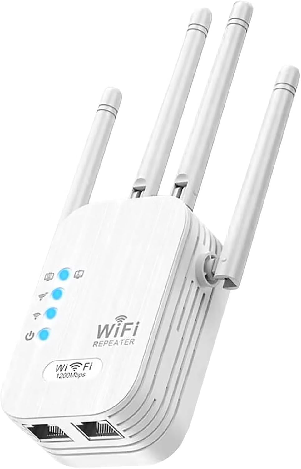Extensor de señal WiFi 300 Mbps con cobertura de 4800 pies² y 4 antenas 360°, puerto Ethernet y modo AP