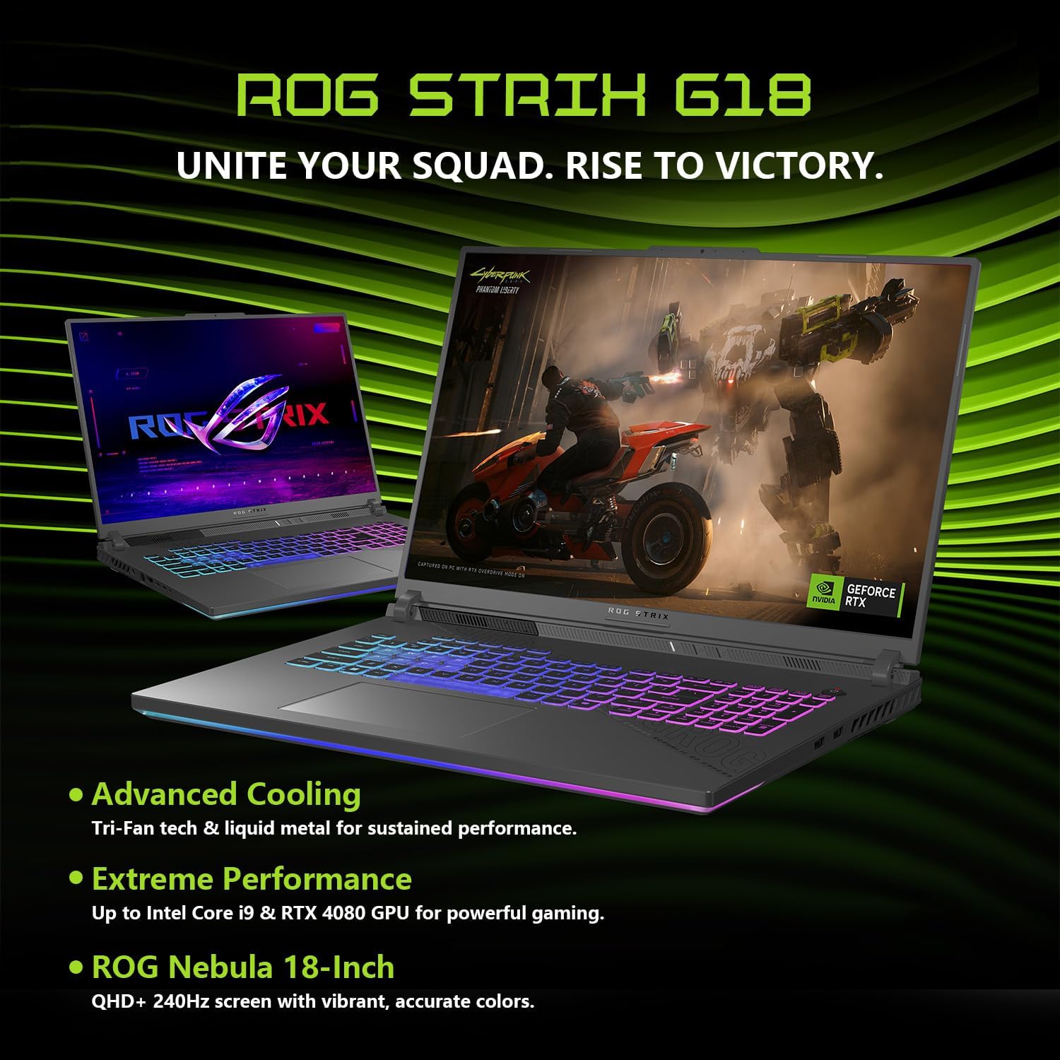 Laptop ASUS ROG Strix G18 con Ryzen 9, RTX 5070, 1TB SSD y 16GB RAM en República Dominicana