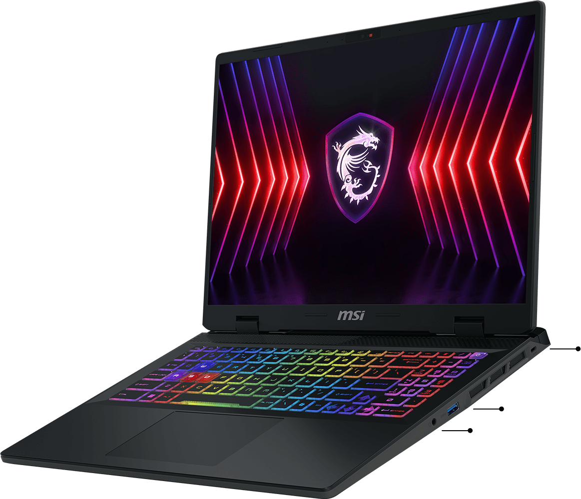 Portátil MSI Sword 16 HC Cosmos Gray, Core i7-13700HX, RTX 4070, 16" FHD 144Hz IPS Antirreflejo, 8GB GDDR6, 1TB SSD