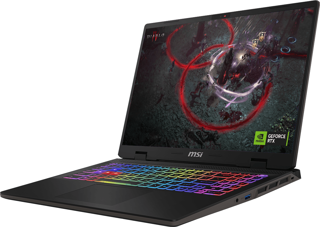 Portátil MSI Sword 16 HC Cosmos Gray, Core i7-13700HX, RTX 4070, 16" FHD 144Hz IPS Antirreflejo, 8GB GDDR6, 1TB SSD en República Dominicana
