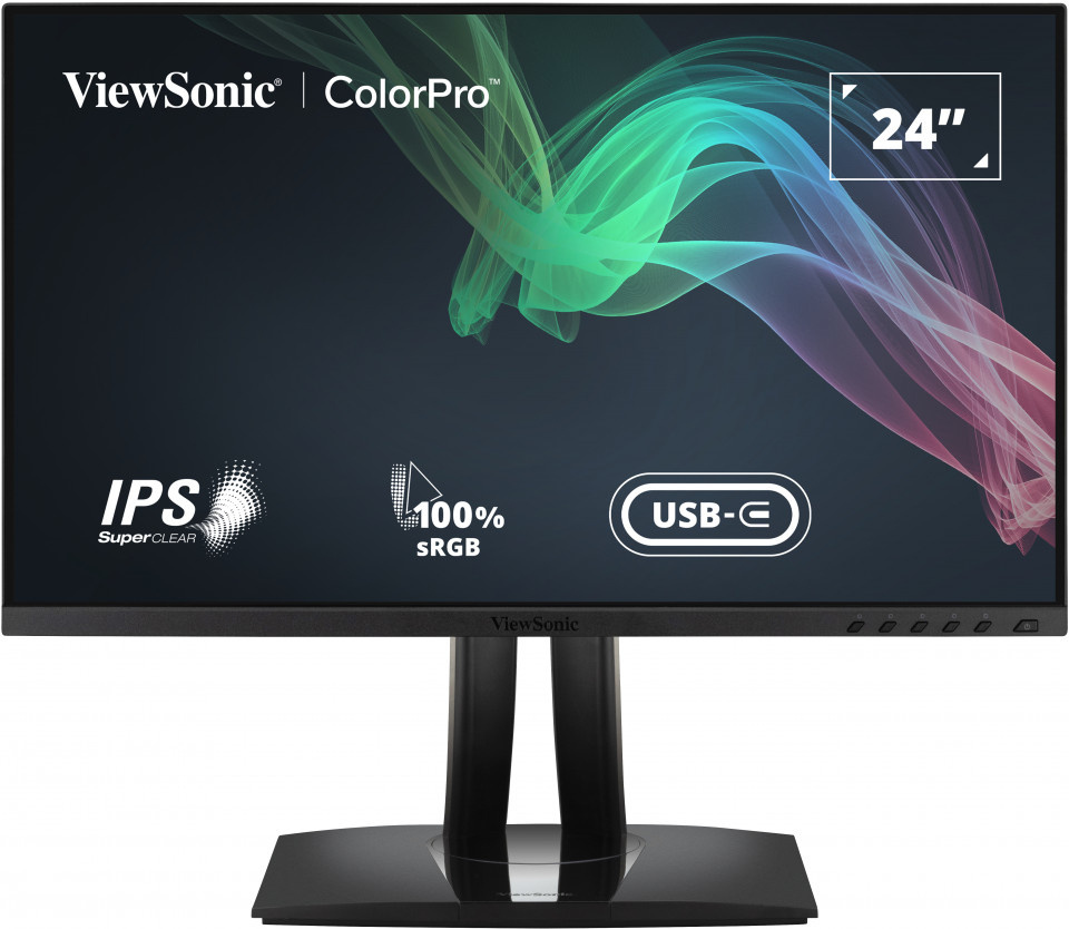 Monitor ViewSonic de 24" con HDMI, VGA, DVI y Altavoces Integrados