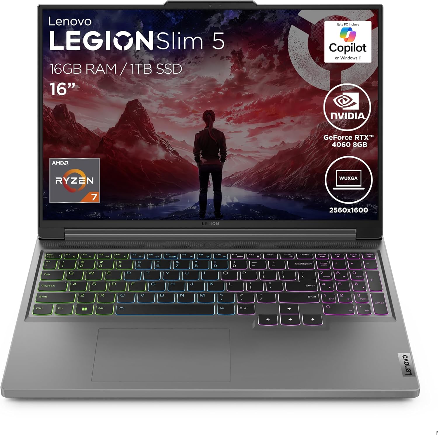 Laptop Lenovo Legion Slim 5 con Intel i7, 16GB RAM, RTX 4060 y 1TB SSD en República Dominicana