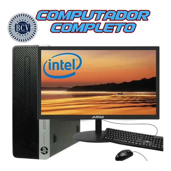 Computadora de Escritorio Core i5 7ª Generación con Monitor HP 24" Full HD, 8GB RAM DDR4 y SSD 256GB con HDMI