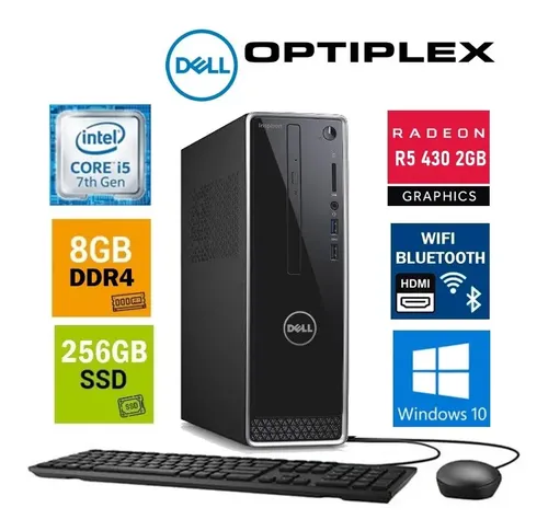 Computadora de Escritorio Core i5 7ª Generación con Monitor HP 24" Full HD, 8GB RAM DDR4 y SSD 256GB con HDMI en República Dominicana