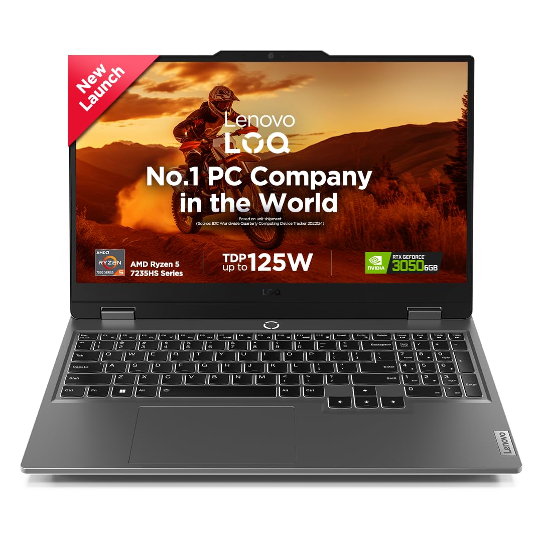 Laptop Lenovo LOQ Ryzen 5 7235HS, 12GB RAM, SSD 512GB, RTX 4050