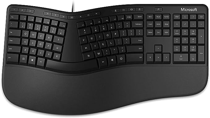 Teclado Ergonómico Microsoft diseñado para aliviar molestias por túnel carpiano