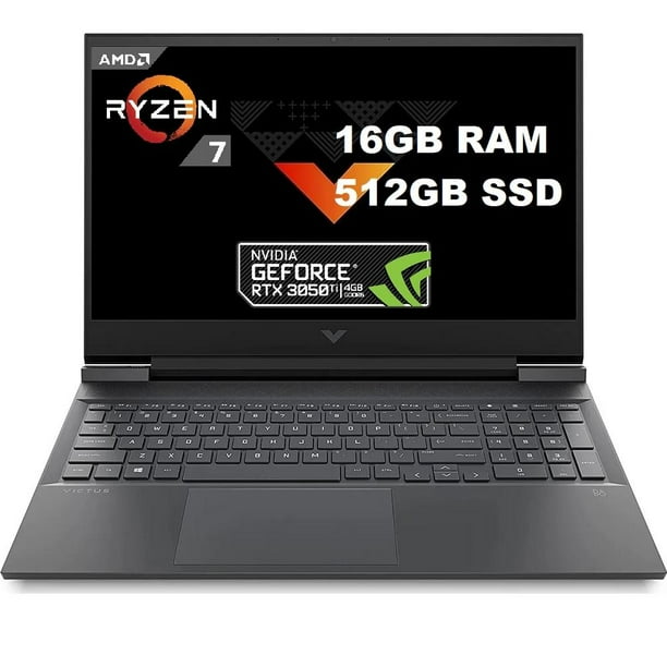 Laptop HP Victus Ryzen 7 5800H 16GB RAM SSD 512GB NVIDIA RTX 3050 Ti 4GB Pantalla 15.6" 144Hz