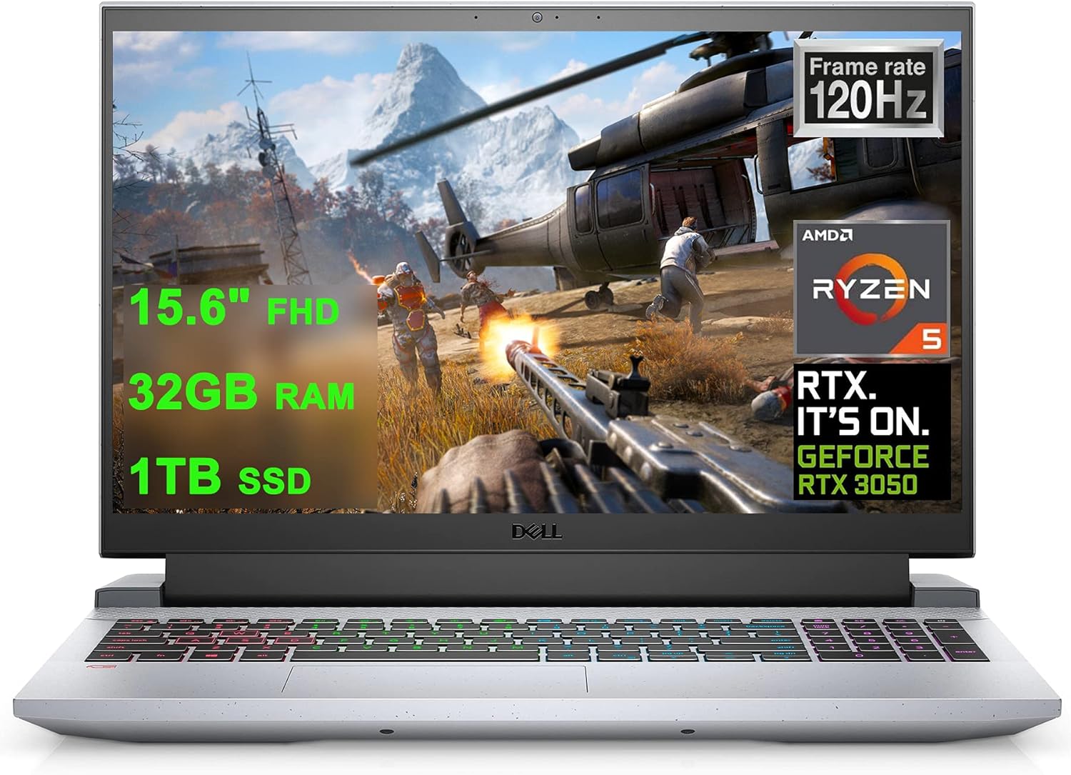 Laptop Gamer Dell G15 Ryzen 5 6600H 16GB DDR5 1TB SSD RTX 3050 4GB 15.6" FHD 120Hz en República Dominicana