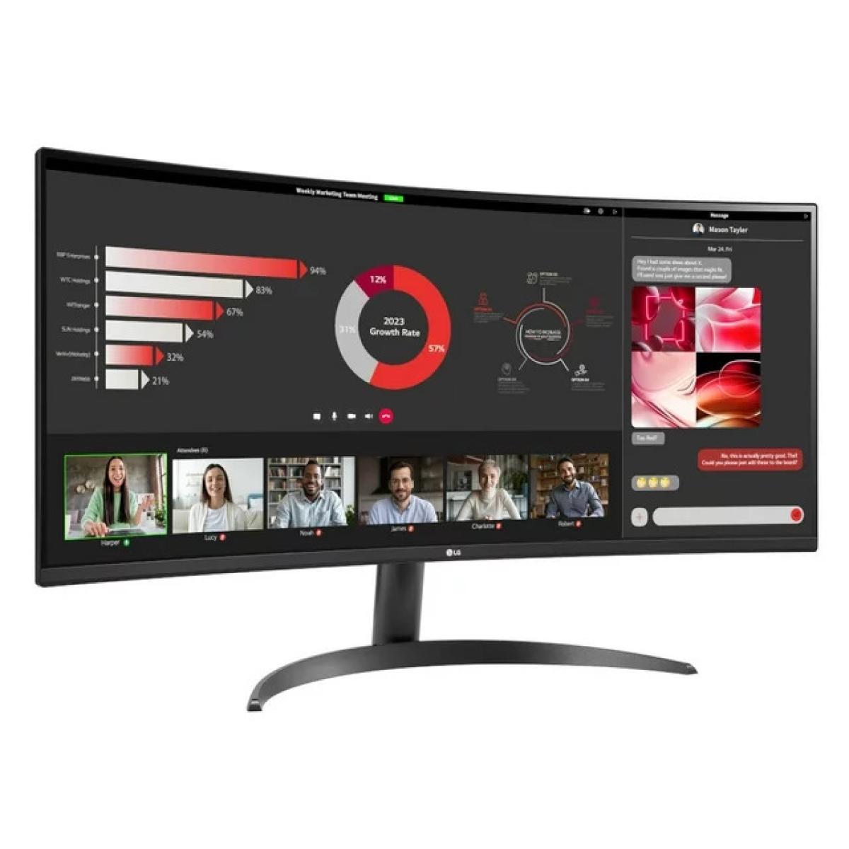 Monitor LG 34WR50QCB Curvo Ultrapanorámico de 34” 100Hz en República Dominicana