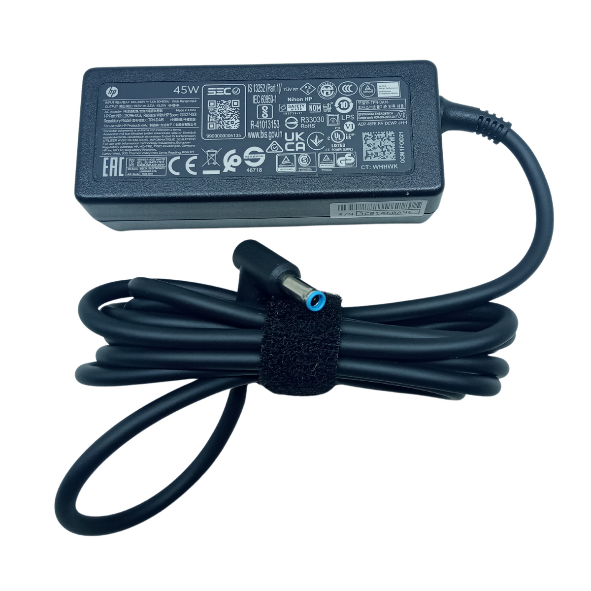 Cargador Original HP 45W con Conector Punta Azul en República Dominicana
