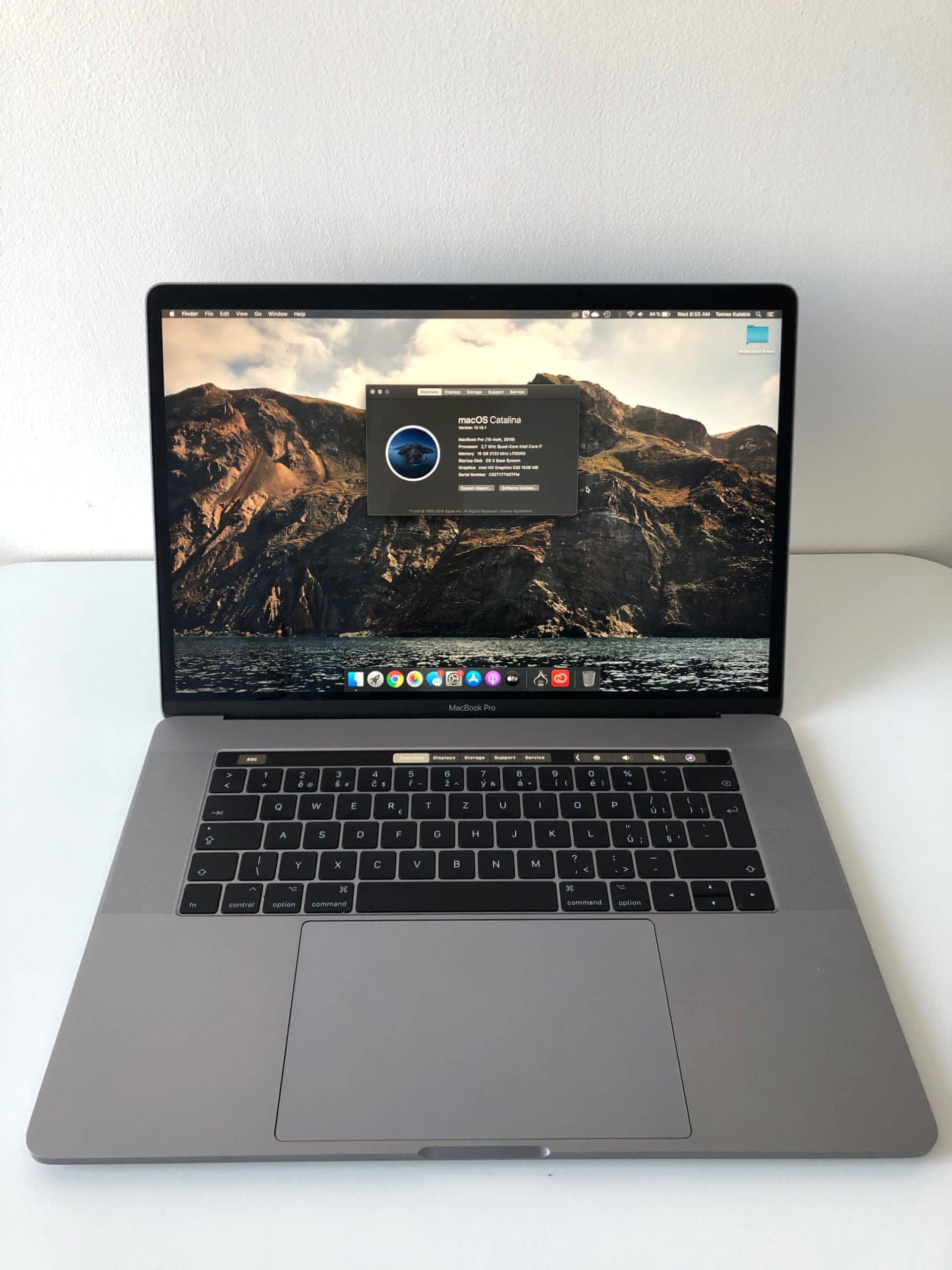 MacBook Pro Retina 15" 2018 Core i7 16GB RAM DDR4 512GB SSD Touch Bar