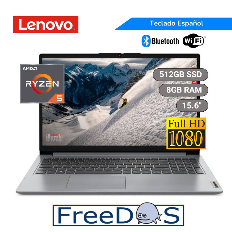Portátil Lenovo Ideapad 15 Ryzen 5 7ª Generación 8 GB RAM en República Dominicana