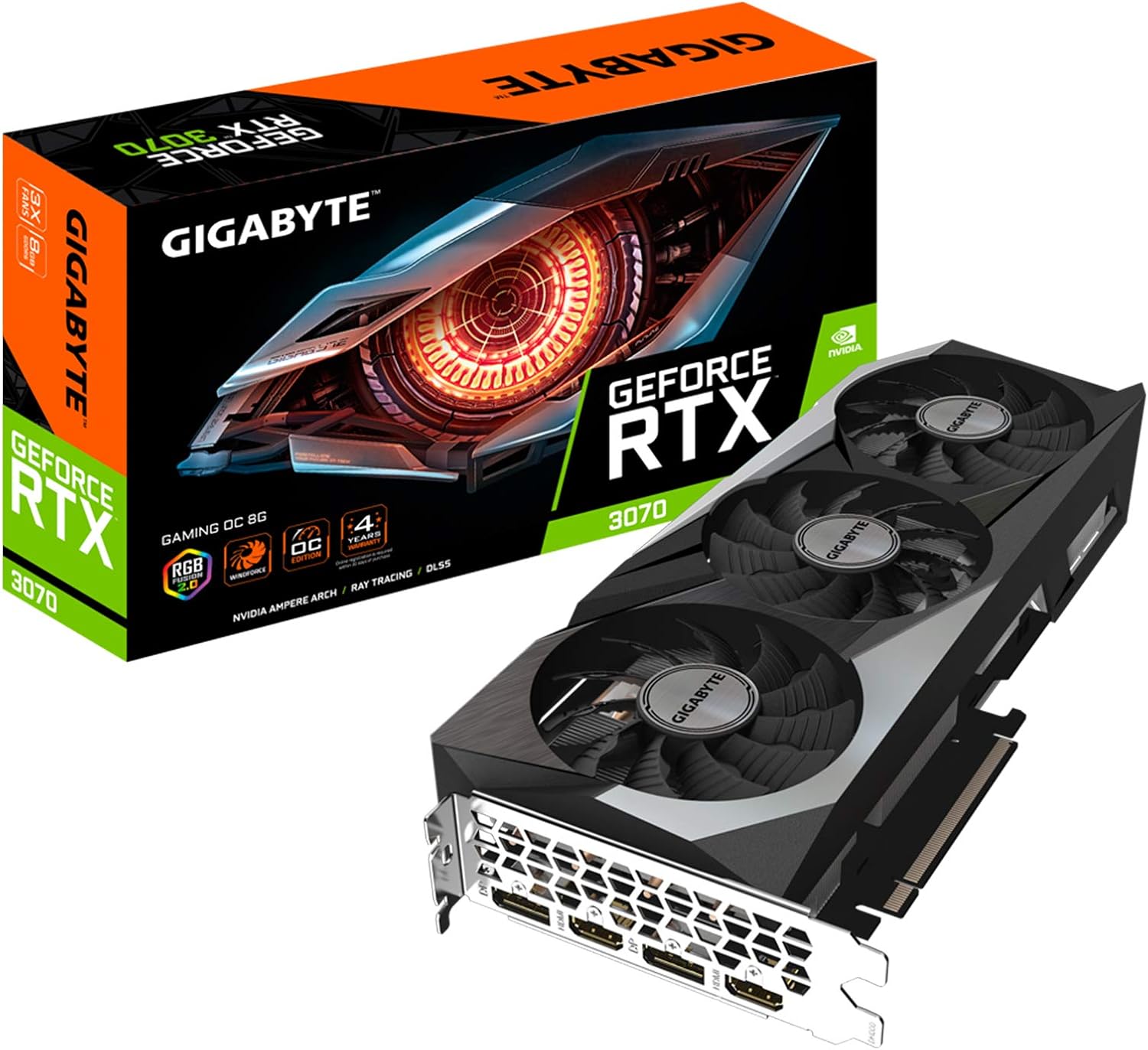Tarjeta gráfica Nvidia RTX 3070 de 8GB, rendimiento avanzado