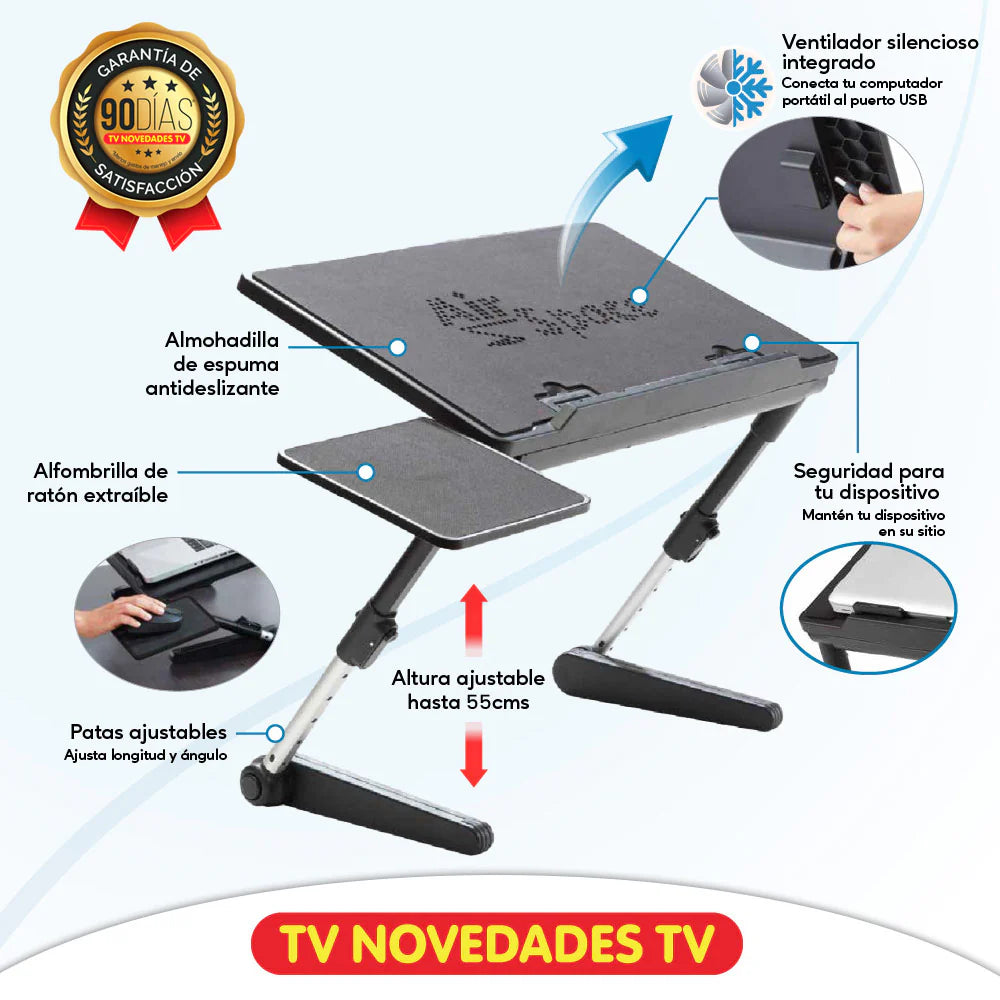 Escritorio portátil plegable para laptop Air Spa, cómodo y ergonómico en República Dominicana