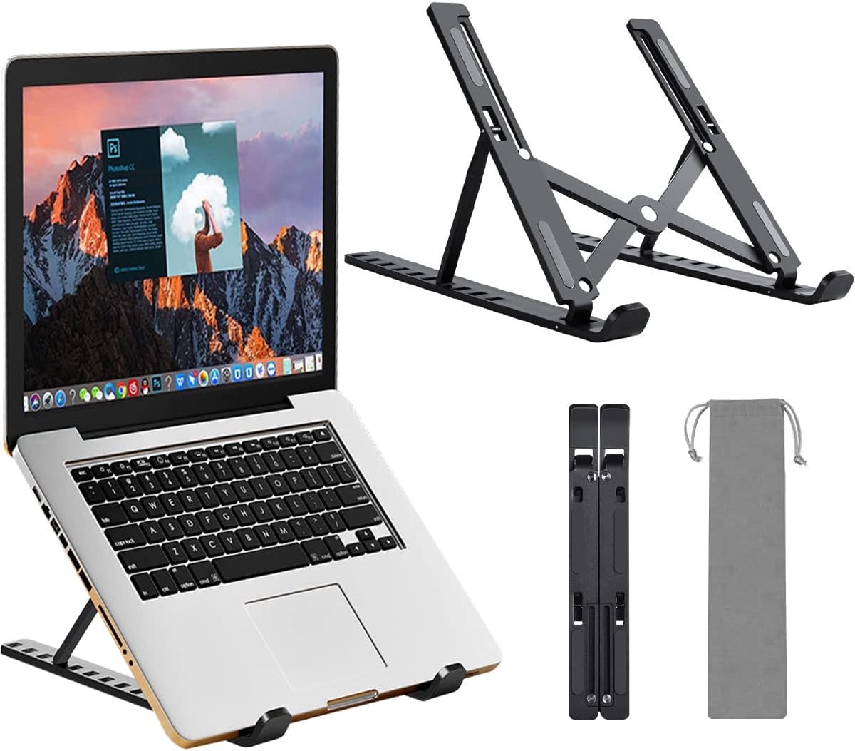 Base ajustable para laptop, tablet e iPad con múltiples posiciones en República Dominicana