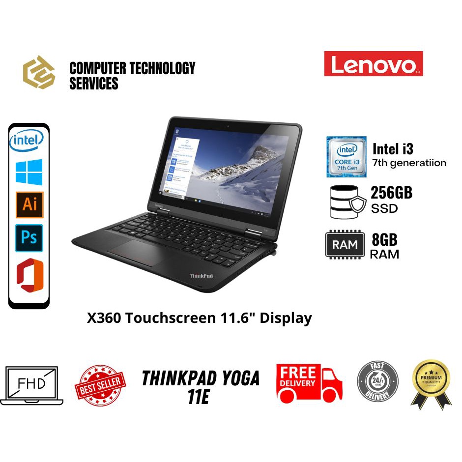 Lenovo Yoga 11e con Procesador Intel i3 7ª Generación