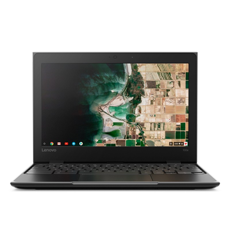 Chromebook Lenovo 100e con procesador Celeron 6ª Gen, 32GB SSD y 4GB RAM, diseño cómodo y práctico